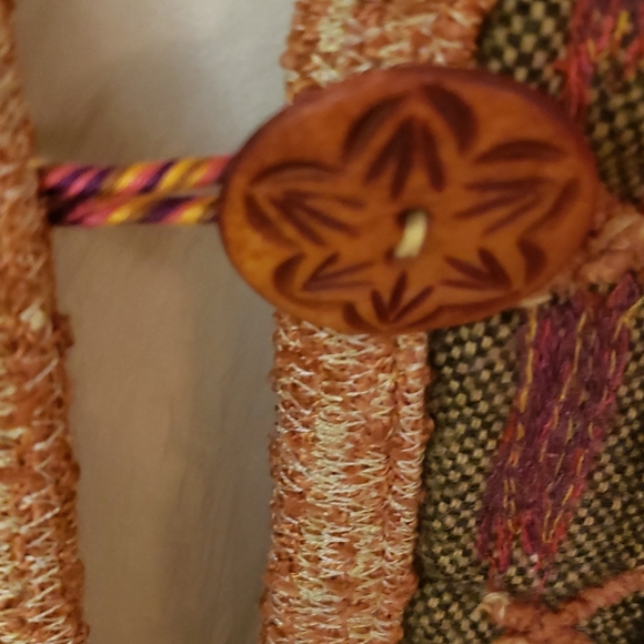 Sandy Sparkman Floral Silk/Wool Jacket-Cadigan Size L - Picture 2 of 16